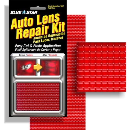 Blue Star Auto Lens Repair Kit, Red Textured BL39663
