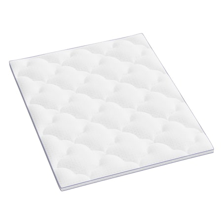 Homeroots 2in White Cotton Queen Mattress Topper 711925