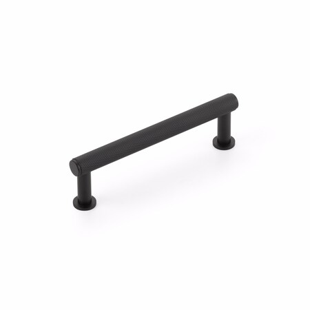 Schaub 4in Center to Center Pub House Knurled Cabinet Pull Matte Black Finish 5004-MB