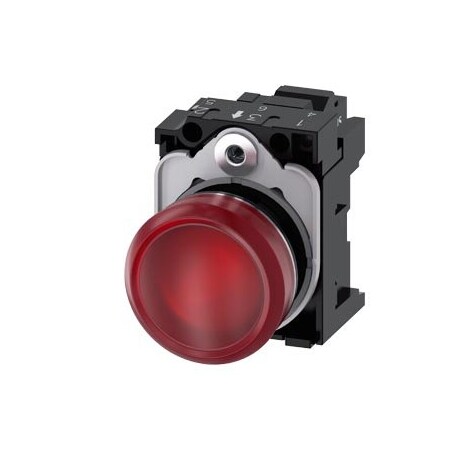 Siemens Indicator lights, 22 mm, round, Metal, shiny, red, lens, smooth 3SU1156-6AA20-3AA0-ZY19