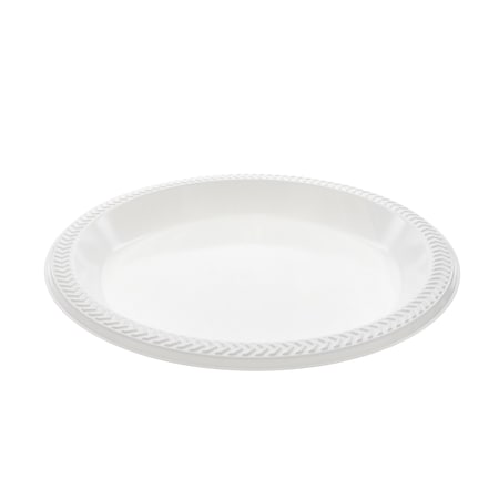 Pitt Plastics 1-Compartment Plastic Plate 10.25" Round White MI10