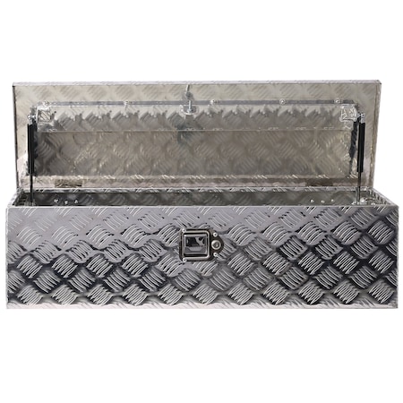Edendirect 39 in. Trailer Tongue Box, RV Trailer Truck Tool Truck Tool Box Silver, 39 x 13 x 10 in. IR-W46581856