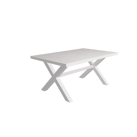 Newtechwood 63" Poly Aluminum BBQ Table in Icelandic Smoke White OD-DIT-723-16-SW