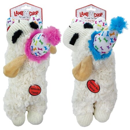 Multipet Dog Toy, 10-1/2 in, Birthday Lamb Chop with Birthday Hat Dog Toy, Happy Birthday MP48706