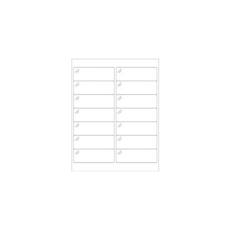 Bubblefast 4 x 1 1/3'' Crystal Clear Rectangle Laser Labels-14 Labels per Sheet BFLL237CC