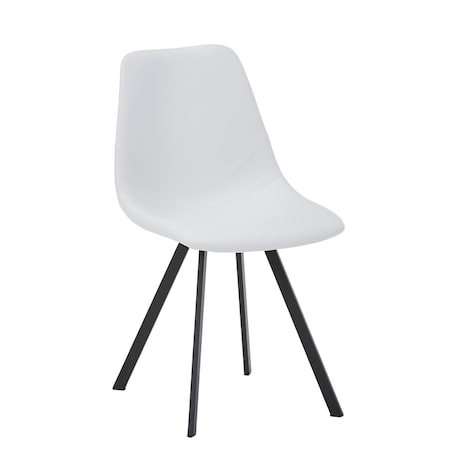 Leisuremod Markley Ergonomic Distressed Leather Dining Chair MC18W
