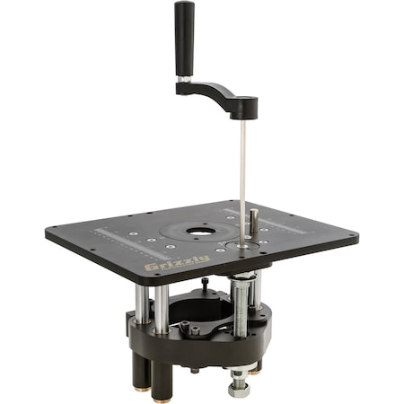 Grizzly Router Lift with 11-3/4" x 9-1/4" x 3/8" Mounting Plate T31638
