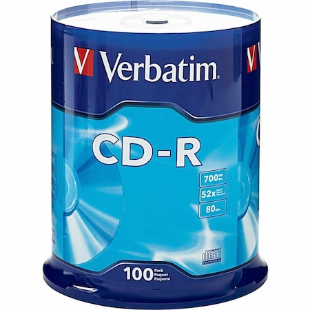 Verbatim CD-R 700MB 52X with Branded Surface - 100pk Spindle 94554