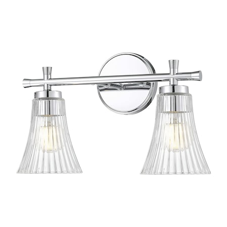 Z-Lite Belle 2-Light Vanity, 16 in W, Chrome 7519-2V-CH