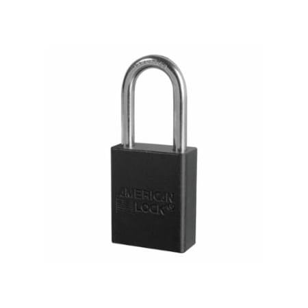 Master Lock Anodized Aluminum Safety Padlocks, 1/4 in D, 1 1/2 in L x 3/4 in W, Black, 6PK 045-A1106NRBLK