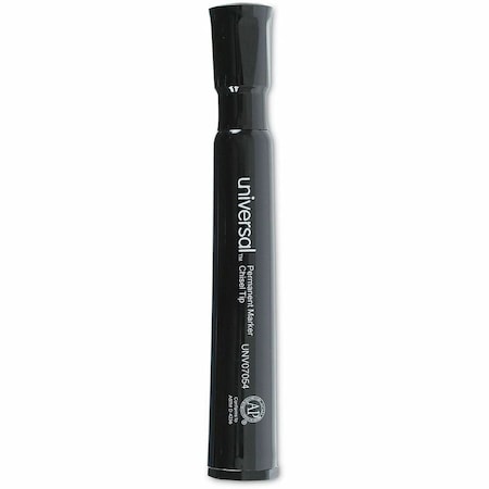 Universal Products Universal Chisel Tip Permanent Marker, Broad, Black, 60/Pack UNV07054