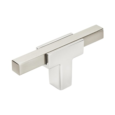 Amerock Urbanite 2-5/8 in 67 mm Length Polished Chrome/Satin Nickel Cabinet Knob BP6726G10