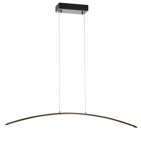 Jonathan Y Roxanna 41.5" Dimmable Adjustable Integrated LED Metal Linear Pendant, Black JYL7012B