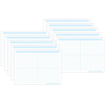 Ashley Productions Smart Poly PosterMat Pals Space Savers, 13'' x 9-1/2'', 1/2'' grid Blocks 468 Blocks, 10PK 97023