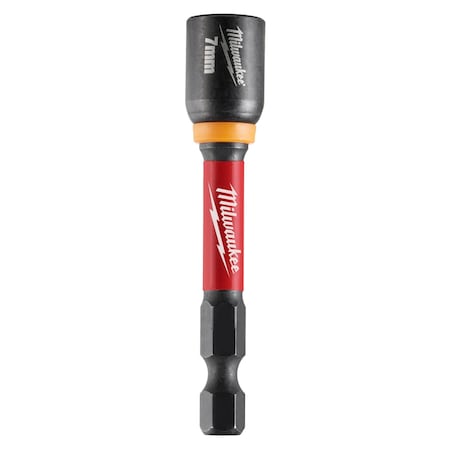 Milwaukee Tool Nutsetter, L:2 9/16", Socket:7mm 49-66-4607
