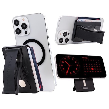 Lovehandle MagSafe Black Solid Cell Phone Wallet For All Smartphones WMP-01-1090-01
