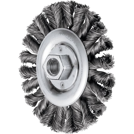 Pferd PFERD Full Cable Knot Wheel Brush COMBITWIST HD 4-1/2in Dia. .020in CS 5/8-11 Arbor 82395