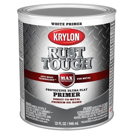 Krylon Rust Tough Primer, White, 1 Qt. K09718008