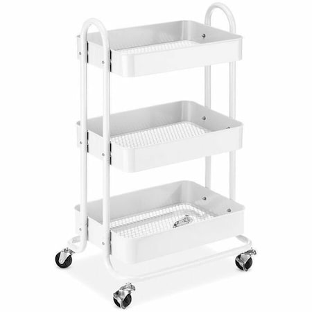 Whitmor 3T WHT MTL Util Cart 6055-11631-WHT