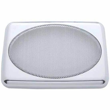 Replacement For Peterbilt 335 Year 2006 Chrome Rectangular Speaker Snap On Cover