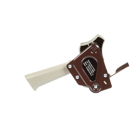 Scotch Handheld Tape Dispenser, 2 in Max. Tape Width, 3 in Tape Core Dia., Pistol, Metal, Plastic, Gray, Tan H180
