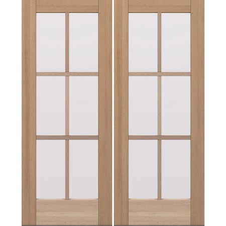 Doornmore G106, 66.5" x 82" ( 2x32" Door) Right Hand, Mahogany SDL 6 Lite Exterior Door G106-SW-3280_2_RI