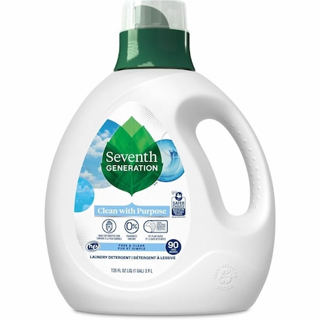 Seventh Generation Laundry Detergent, 135 oz, Free & Clear, 90 Loads 45065