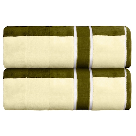 Lavish Home 2-Piece Towel Set Extra Large Bath Towels100% Cotton Bathroom Accessories Absorbent Bath Sheets 67-0023-GBS