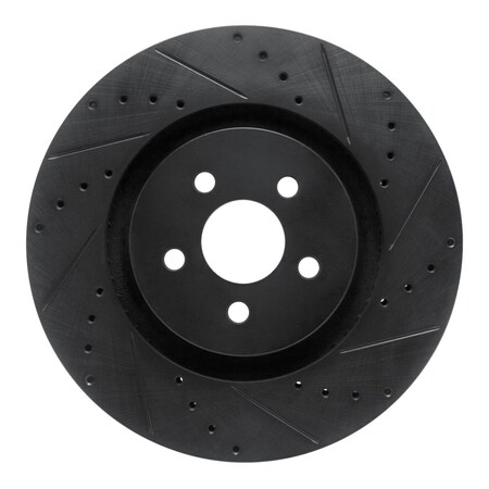 Dynamic Friction Co DFC Brake Rotor - Drilled and Slotted - Black 633-55006R