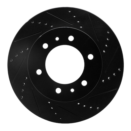 Dynamic Friction Co DFC Brake Rotor - Drilled and Slotted - Black 633-93000R