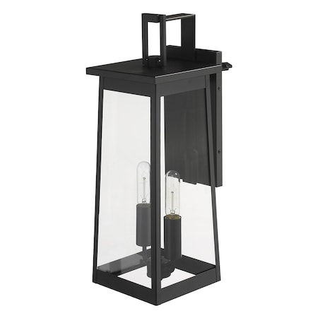 Homeroots Alden 2-Light Matte Black Wall Light 398456