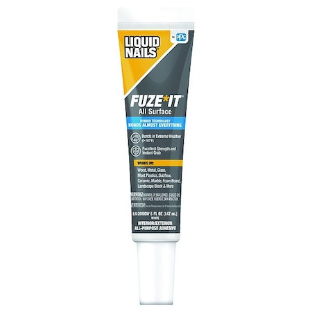 Liquid Nails Construction Adhesive, Fuze*It Series, White, 5 oz, Tube LN-2000W