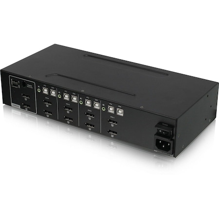 Iogear 4-PORT DUAL VIEW DISPLAYPORT SECURE KVM SWITCH W/AUDIO AND CAC SUPPORT GCS1424TAA4C