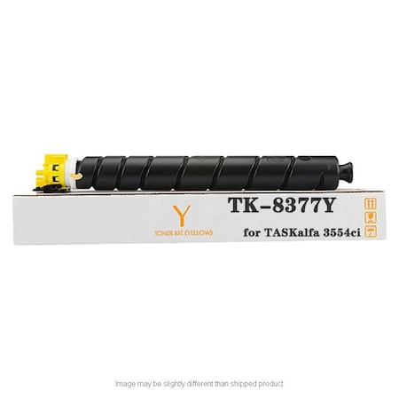 Kyocera Replacement 1T02XDAUS0, YELLOW Compatible Toner, 20,000 page yield 1T02XDAUS0 TK8377Y