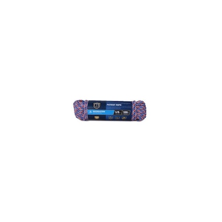 Richelieu Patriot Rope, Diamond Braided Polypropylene, 3/8-In. x 100-Ft. 643611