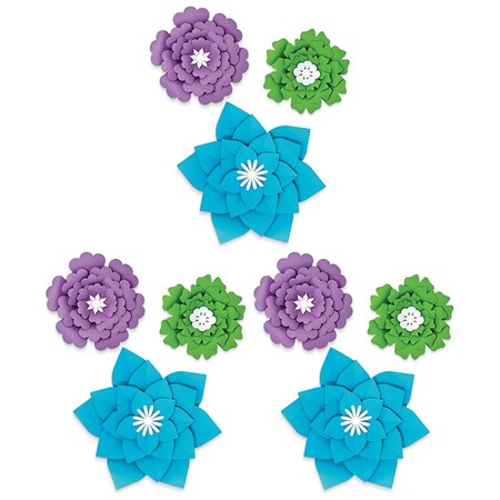 Carson Dellosa Blue Purple Green Flower Dimension, 3PK CD-107007-3