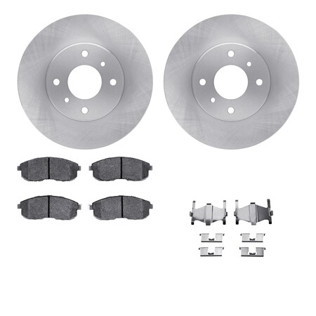 Dynamic Friction Co DFC Brake Rotor with 5000 Brake Pads and Hardware Kit 6512-67293