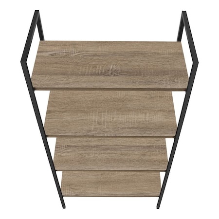 Homeroots 48" Taupe Metal Four Tier Etagere Bookcase 489798