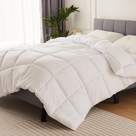 Simple Deluxe Comforter Queen Size, All Season Duvet Insert, Quilted Soft Down Alternative Bedding Comforter Reve 3A88HKCMFTQUEEN250WHT