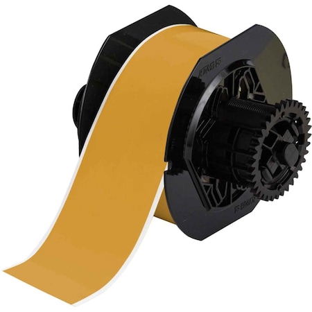 Brady All Weather Permanent Adhesive Vinyl Label Tape for B30 Printers - 2.25 in. Ochre B30C-2250-595-OC