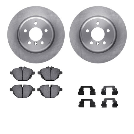 Dynamic Friction Co DFC Rotors with EURO 5000 Ceramic Brake Pads includes Hardware 6612-31360