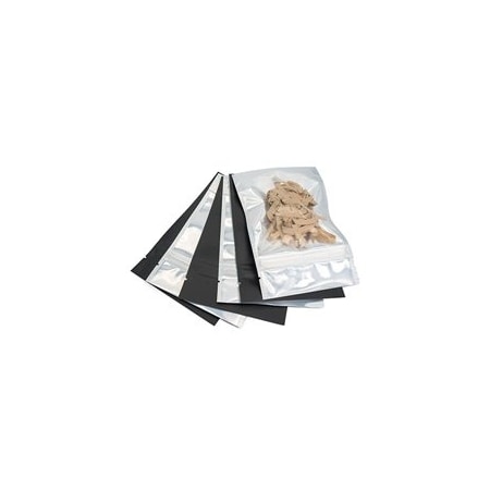 Bubblefast 500-9 x 13 1/2 x 4 3/4'', Black Back - Matte Stand-Up Barrier Pouches, 500PK BFP9135432S