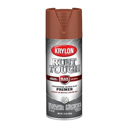 Krylon Rust Tough Spray Primer, Red Oxide, 12OZ K09204008