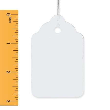 Specialty Store Services White Strung Merchandise Tags, 1 3/4 In. W X 2 7/8 In. H 5907