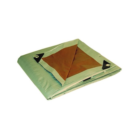 Foremost Dry Top Heavy Duty Polyethylene Reversible Tarp Brown/Silver 23040