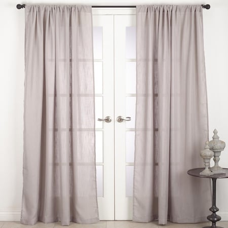 Doba-Bnt 54 x 108 in. Nali Rod Pocket Semi Sheer Window Curtain Panel, Taupe SA1625233
