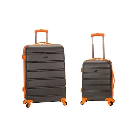 Fox Luggage Foxluggage  Expandable Abs Spinner Set, 2PK F225-CHARCOAL