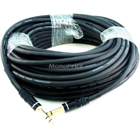 Monoprice 35ft Premier Series 1/4inch (TRS or Stereo Phono) Male to Male 16AWG Cable 4797