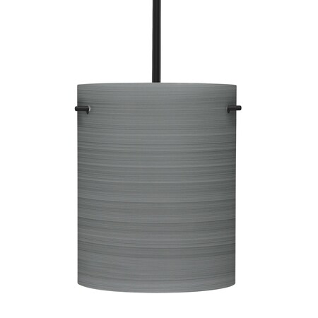 Besa Lighting Besa Tamburo 8 Stem Pendant, Titan, Black Finish, 1x 11W LED 1TT-4006TN-LED-BK