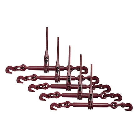 Mytee Products Mytee Products 5/16in-3/8in Heavy Duty Ratchet Binder w/ Grab Hooks 5400 WLL, 5PK CBRS516x5